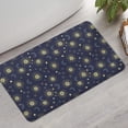 thumbnail image 2 of Dark Blue Sun Moon Star Pattern Bathroom Rugs Mat,Non Slip Microfiber Bathroom Rug,Rubber Backing,Soft Bathroom Mats for Bathroom Floor,Tub and Shower,17x30in(43x75cm), 2 of 5