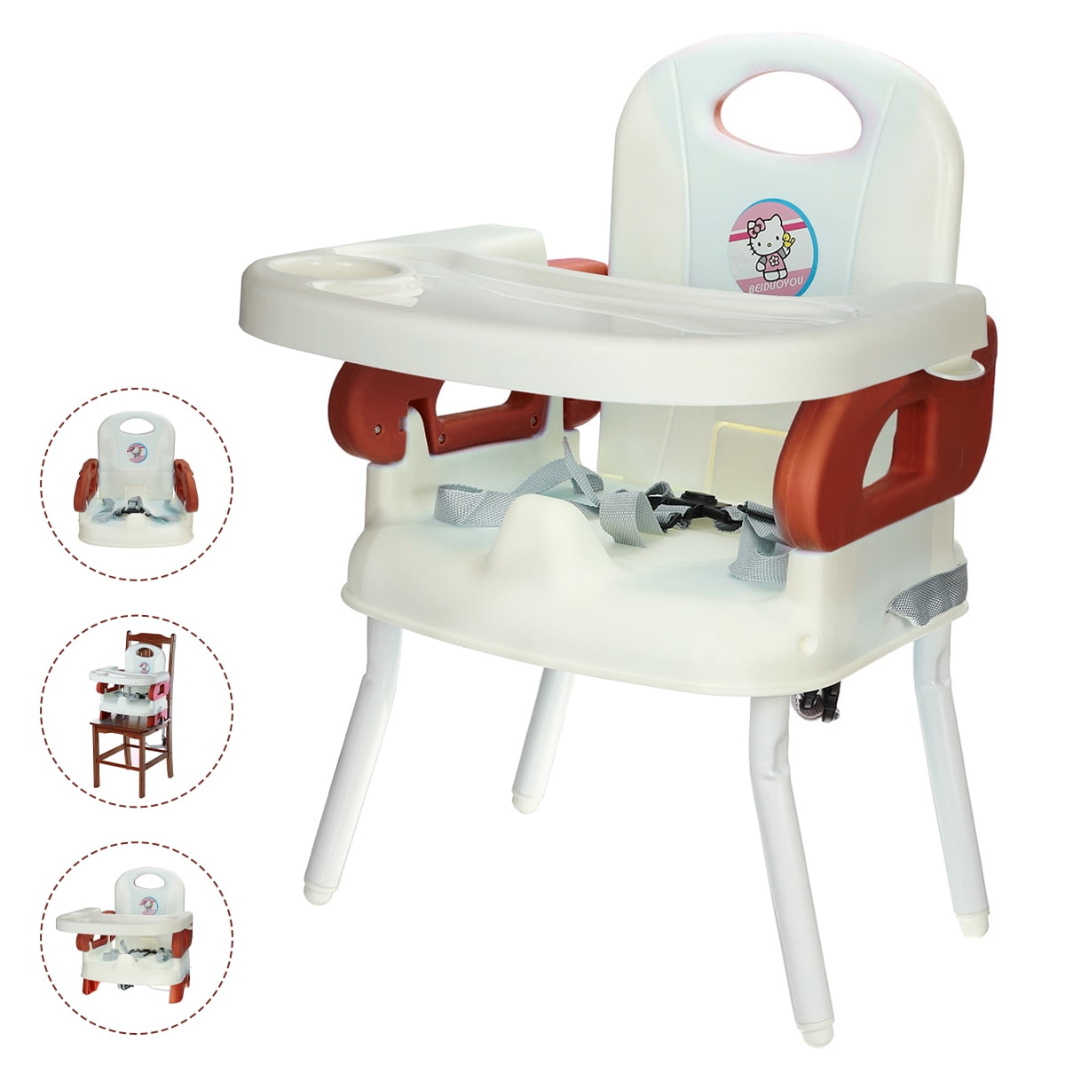 3-in-1 Foldable Baby High chair, Baby Feeding Chair for Babies