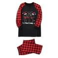 thumbnail image 2 of HomeDM Pajamas for Family Matching Family Pajamas Sets Christmas PJ's Letter Print Top and Plaid Bottom Sleepwear Jammies（Men Size M）, 2 of 8