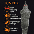 thumbnail image 3 of KINREX 72" Hanging Cocoon Corpse with LED Eyes – Scary Halloween Decoration for Indoor & Outdoor, 3 of 10