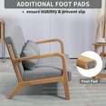 thumbnail image 4 of BIGWOO Leisure Loverseat Sofa with Solid Wood Armrest Modern Chair, 2 Seater Light Gray, 4 of 8