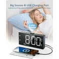thumbnail image 5 of MEC Loud Alarm Clock with Bed Shaker for Heavy Sleeper,3-level Vibrating,Large Digits,Weekday/Weekend Mode,Dual Alarms for Hard of Hearing/Deaf, 5 Volume,Dimmer,USB Charger,Snooze,Battery Backup, 5 of 7