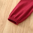 thumbnail image 5 of XXWXYD Little Girls Dress Long Sleeve Square Neck Solid Multi Tier A Line Big Swing Dresses Fall Spring Casual Church Par𝗍y Princess Flared Gown 2 to 7 Years Formal, 5 of 9
