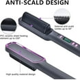 thumbnail image 4 of 2-in-1 Ionic-Ceramic Hair Straightener & Styler Brush | 5-Temp Anti-Scald Design (Pearl White) | 10s Fast Heating & Travel-Size 27x4.5cm for All Hair Types, 4 of 5