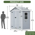 thumbnail image 3 of Uforic Resin Outdoor Storage Shed,6.2x3.4ft Plastic Outdoor Shed with Secure Floor Lockable Door Garage Patio Garden Storage Shed, 3 of 8