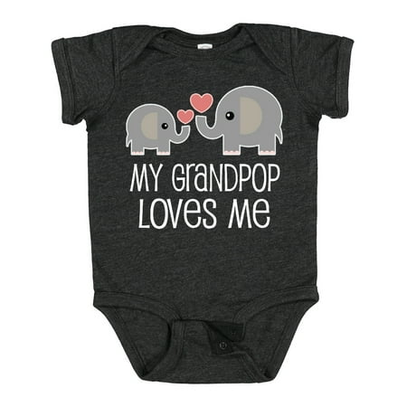 

Inktastic Grandpop Loves Me Grandchild Gift Baby Boy or Baby Girl Bodysuit