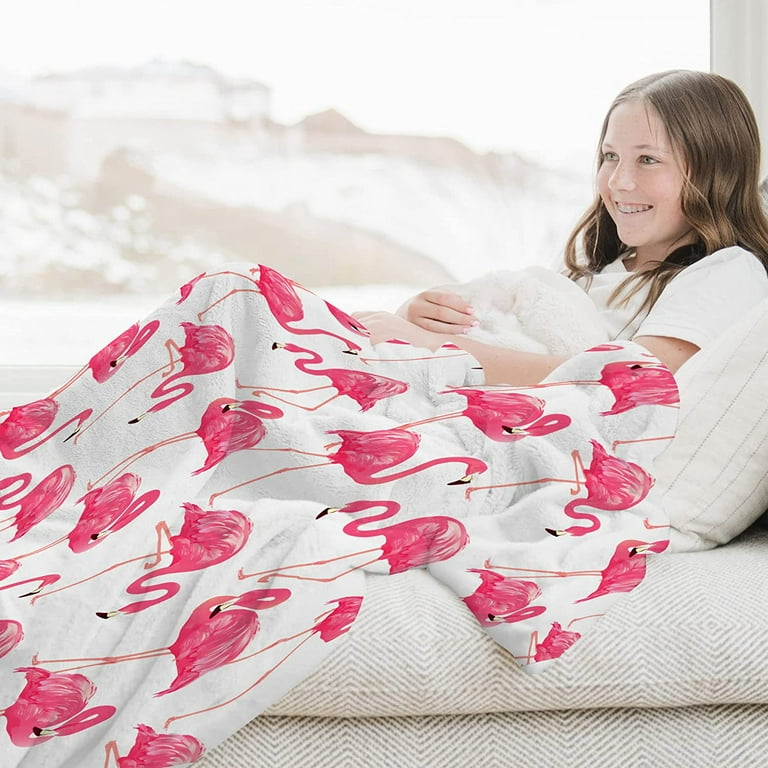 Soft discount flamingo blanket