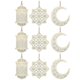 thumbnail image 1 of Eid Festival Wooden Decoration 9Pcs Hanging Pendant Crafts For Garden Decoration Light Yellow Creative Design, 1 of 3