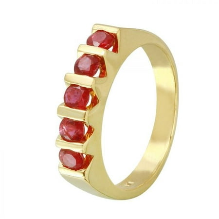 Foreli 0.7CTW Ruby 14K Yellow Gold Ring