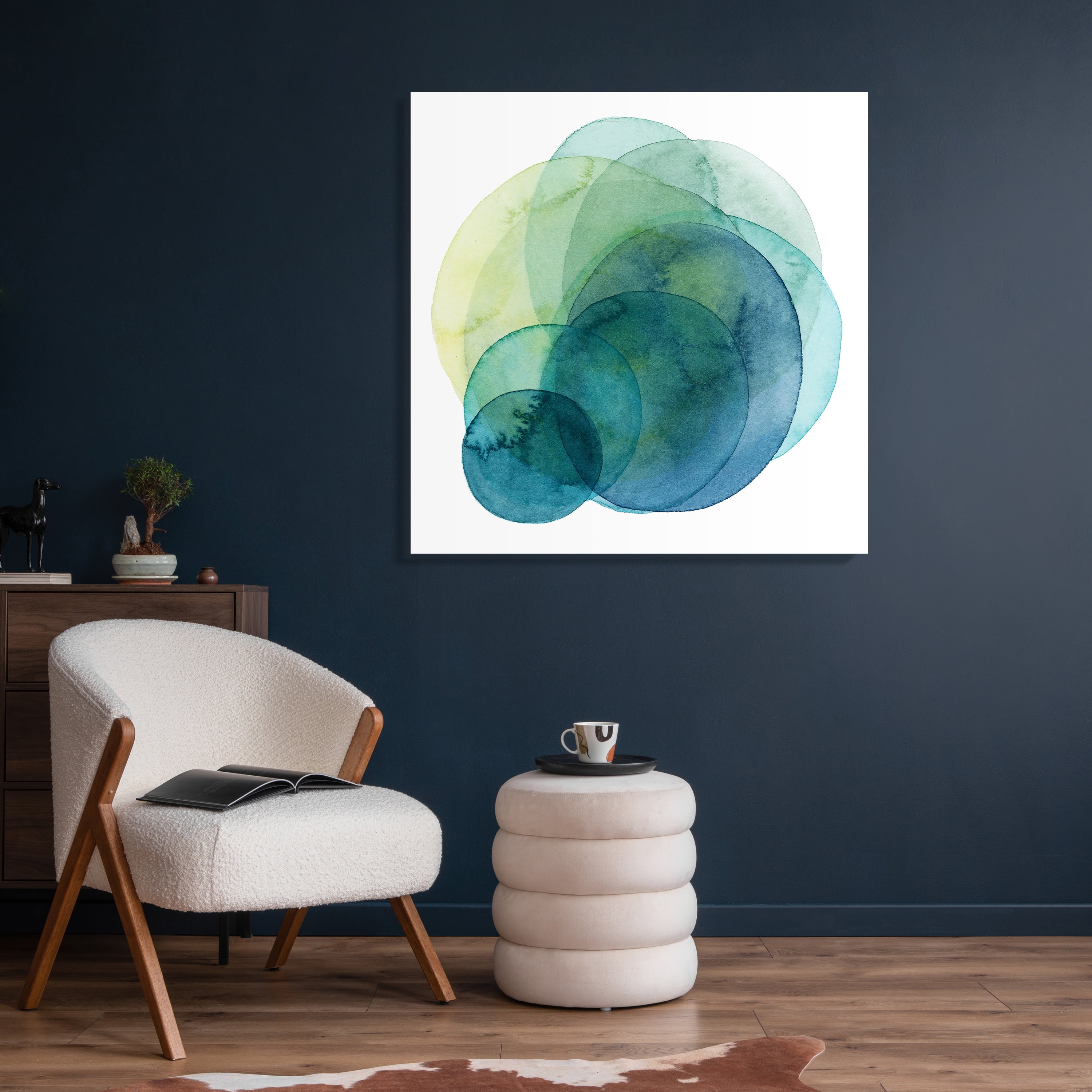 Empire Art Direct Evolving Planets IV Frameless Free Floating Tempered Glass Panel Graphic Wall Art, 38" x 38" x 0.2", Ready to Hang
