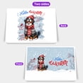 thumbnail image 2 of Hello Winter Bernese Mountain Dog Smiling in Red Scarf Hat Welcome Christmas 7x5in Folded Greeting Card Berner Lover Gifts Single Note Card with Envelope - 00017, 2 of 5