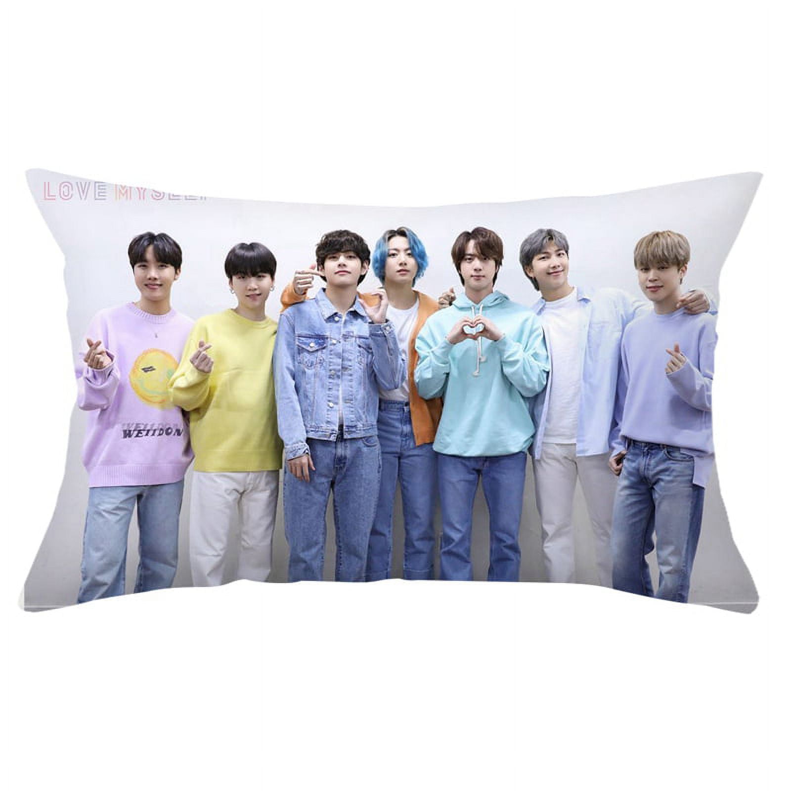 K Pop Boy Band BTS Two Sided Pillow Case Pillow Sham 17 x 17