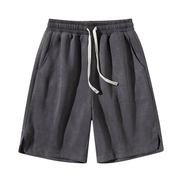 pstuiky Pantalones cortos de gimnasio para hombre, Pantalones cortos de entrenamiento casuales y cómodos para hombre con bolsillos con cordón elástico Pantalones cortos de golf