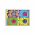 thumbnail image 1 of Modern Art Wall Art with Frame, Pop Art Inspired Colorful Gerber Daisy Flower Hard-Edged Western Design Image, Printed Fabric Poster for Bathroom Living Room, 35" x 23", Multicolor, by Ambesonne, 1 of 2
