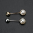 thumbnail image 3 of Imitation Pearl Brooches - Double Stone Pins for Scarves, 5 Pieces/Set, 3 of 16