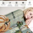 thumbnail image 3 of Chilfamy Pumpkins Leaves Checkered Tablecloth Flannel Blanket for Bed Couch Chair All Seasons - Soft Plush Throw Blanket, Perfect Gift 40x50in, 3 of 6