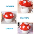 thumbnail image 2 of SHISUYAN Red ABS Mushroom Trash Can with Cover for Home Use Small Size 3.5 Gallons, 2 of 8