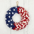 thumbnail image 4 of Northlight Layered Wood Americana Stars and Stripes Wreath - 15", 4 of 5