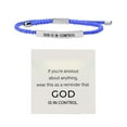 thumbnail image 1 of SIfdSeng Cadeaux de Noël Dieu Est en Contrôle Bracelet Inspirant Bracelet en Acier Inoxydable Lettrage Bracelet Tressé Ajustable, 1 of 2