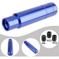 thumbnail image 5 of Aluminum Alloy Heavy Weighted Shifter Knob, 5" Auto Gear Shift Knob, Car Gear Lever Stick Shifter Handle,with 3 Threaded Adapters M8 M10 M12,Fit Most Automatic Manual Vehicle (Blue), 5 of 17