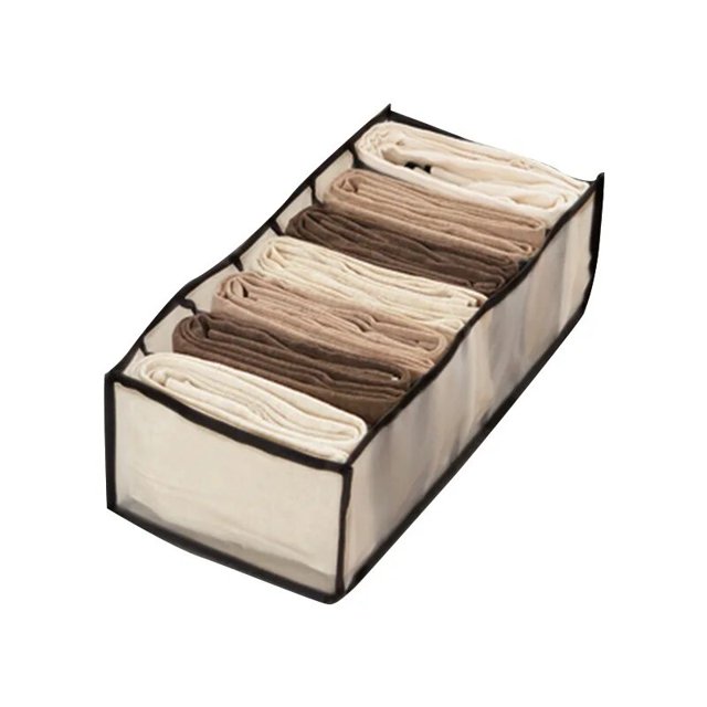 Cajas de almacenamiento de ropa interior, organizador de armario, bolsas de vacío para almacenar ropa, bufanda, sujetador, cajón plegable