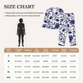 thumbnail image 6 of Kll Print Women'S Long Sleeve Pajamas With Pants Sleepwear Loungewear 2 Set-Large, 6 of 9