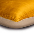 thumbnail image 4 of Decorative Yellow 12"x18" (30x45 cm) Lumbar Pillow Cover, Velvet Patchwork & Color Blocking Oblong Pillow, Patchwork Pattern Modern Style - Velutinous Saffron Yellow, 4 of 10