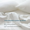 thumbnail image 5 of Fabdreams 100% Organic Cotton GOTS Certified 300 TC Percale King Fitted Sheet | Ivory, 5 of 9