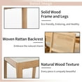 thumbnail image 4 of French Country Dining Chairs Set of 6, Cream Kitchen & Dining Room Chairs Set of 6, Ivory Rattan Dining Chairs, Cane Low Back, Wood Legs, Sillas De Comedor (Rattan, Beige, 6Pcs), 4 of 11