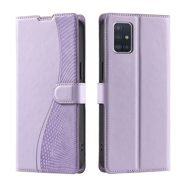 Samsung Galaxy A71 4G Étui, Portefeuille en Cuir Pu à Rabat Porte-Cartes Support Magnétique