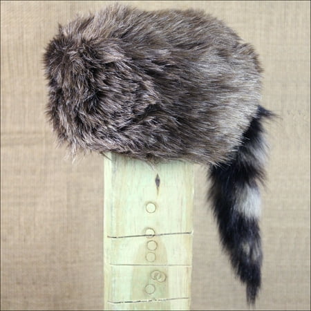 DANIEL BOON COON SKIN GIRL’S HAT WITH REAL COON TAIL LARGE
