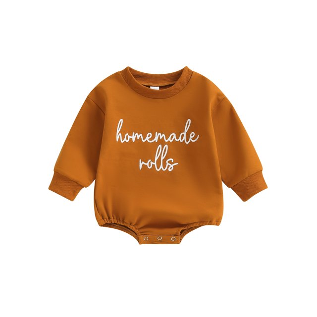 Gupgi Barboteuse de l\'Action de Grâce pour Bébé Fille Garçon Automne Hiver Manches Longues Col Rond Chandail Combinaison