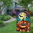 thumbnail image 5 of Durable Halloween Linen Garden Flag, Spooky Outdoor Yard Décor, Double-Sided, Perfect for Fall Home Decorations, 12x18, 5 of 8