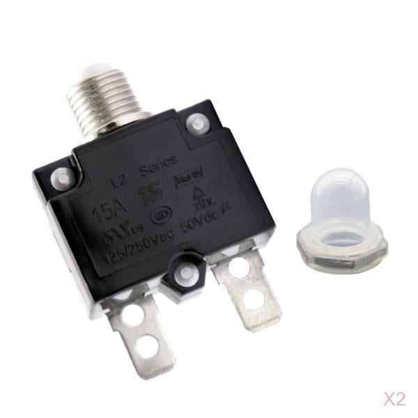 Interruptor de sobrecarga Baoblaze manual con botón pulsador de 25 amperios Protector de sobrecarga