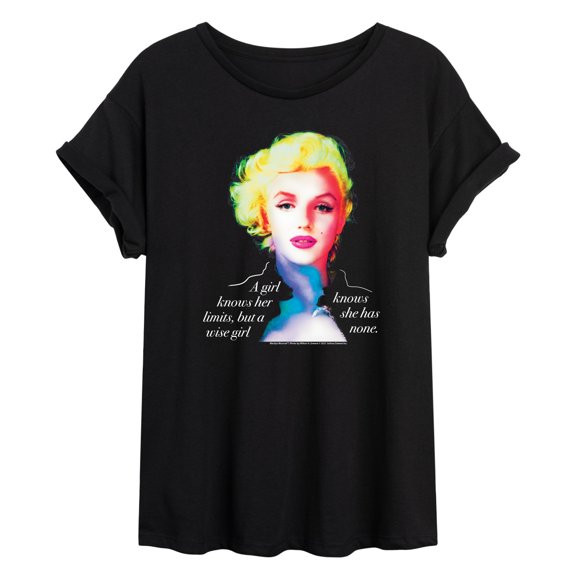 Marilyn Monroe - Pop Culture Icon - A Girl Knows Her Limits, But... - Juniors Ideal Flowy Muscle T-Shirt