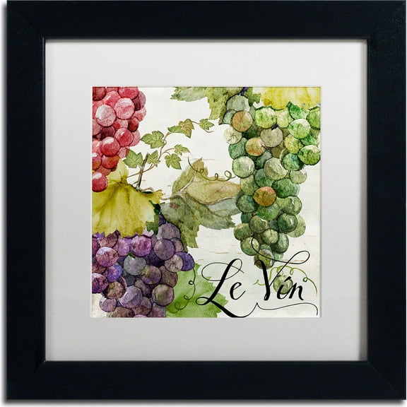 Trademark Fine Art "Wines of Paris II" Canvas Art by Color Bakery, White Matte, Black Frame