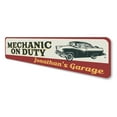 thumbnail image 4 of Mechanic On Duty Novelty Sign, Metal Wall Decor - 4x18 inches, 4 of 4