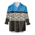 thumbnail image 1 of Hombres Casual Botones Vaquero Tema Sin posicionamiento Estampado Turndown Cardigan Camisa de manga larga Pompotops oipoqjl49734, 1 of 4