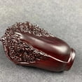 thumbnail image 4 of Ebony carved cabbage ornament, solid wood home furnishing, housewarming decoration, office living room decoration, opening gift., 4 of 4
