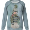 thumbnail image 3 of GHSDFBB Chandails de Noël pour Femmes Mode Loisirs Imprimé Graphique Manches Longues Hauts Mignons Chandail en Molleton Col Rond Cadeau de Noël, 3 of 5