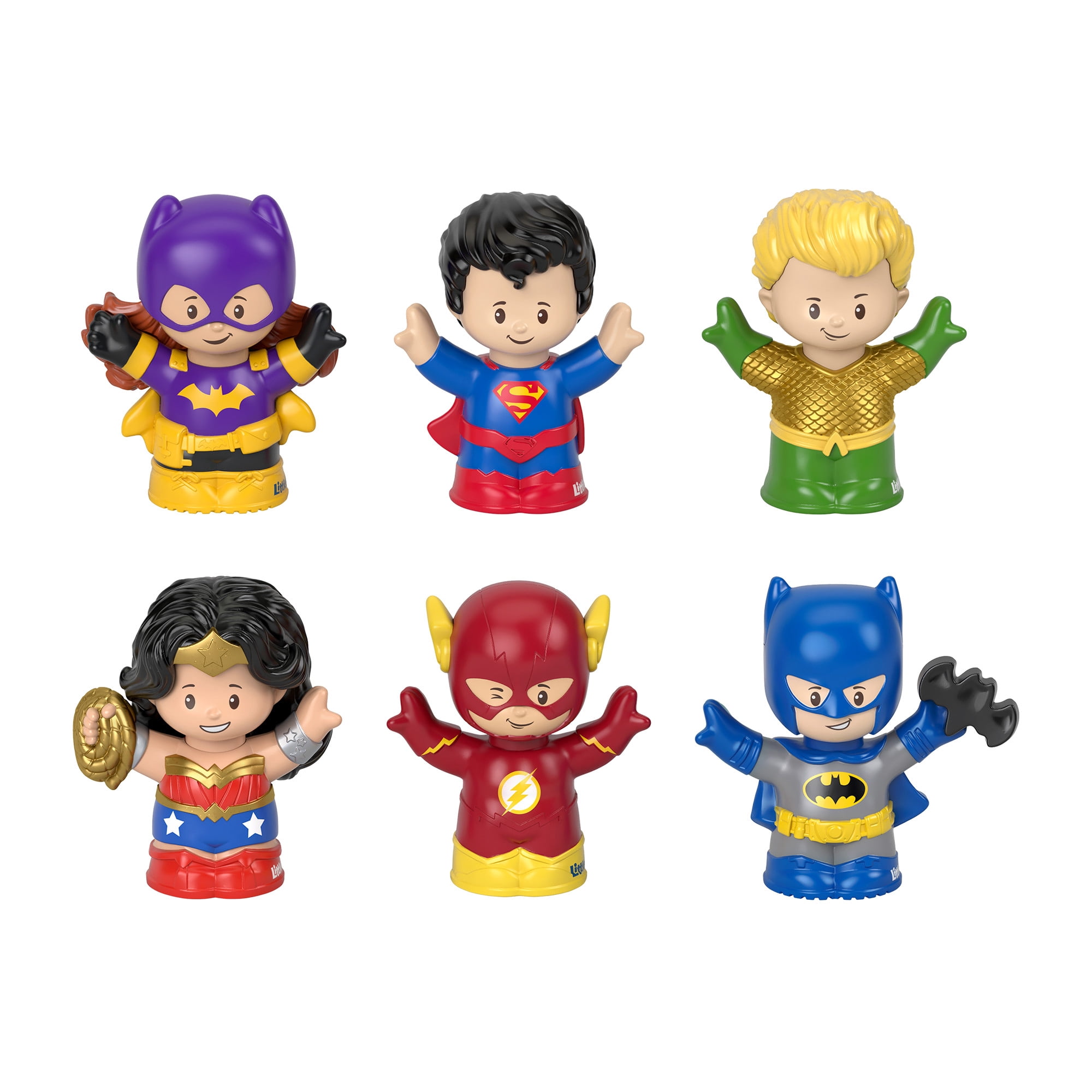 Fisher-Price Little People DC Super Friends Crime-Fighting Figure Pack, 6 Toddler Toys