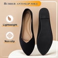 thumbnail image 5 of MATEPROX Women's Casual Flats Shoes Comfort Slip on Knit Dress Round Toe Ballet Shoes, 5 of 8