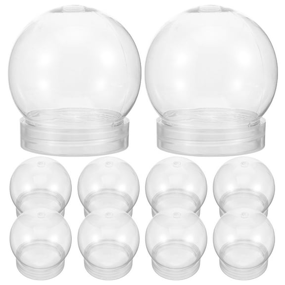 10 Pack - 3 Inch DIY Snow Globe Water Globe - Clear Plastic with Screw Off Cap | Perfect for DIY Crafts and Customization