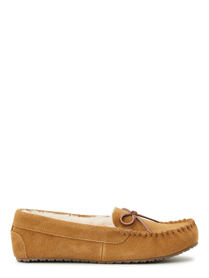 Joyspun Women's Moccasin Slipper, Wide-Width Available