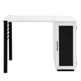 thumbnail image 2 of Jared 42" Sleek Wood Storage Desk with Chalkboard Door - Solid White, 2 of 8