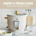 thumbnail image 6 of Electric Rice Cooker, 3-Cups Uncooked/6-Cups Cooked, PFAS-Free Nonstick, One-Switch Design, Auto Keep Warm, Compact, Cream, 6 of 9