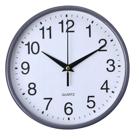 Cterwk 8 Inch Wall Clock Silent Round Clock Battery Operated Modern Wall Clock for Office School Home Living Room Bedroom