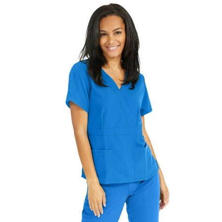 

Medline Park ave™ Women s Stretch Mock Wrap Scrub Top