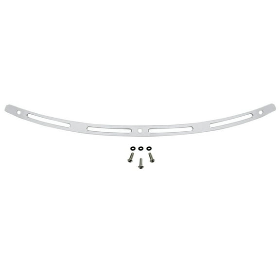 Memphis Shades Stainless Steel Windshield Trim Polished w/Slots (MEM0974)