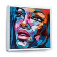 thumbnail image 3 of Designart 'Abstract Colorful Fantasy Portrait Of A Young Woman III' Modern Framed Canvas Wall Art Print, 3 of 5